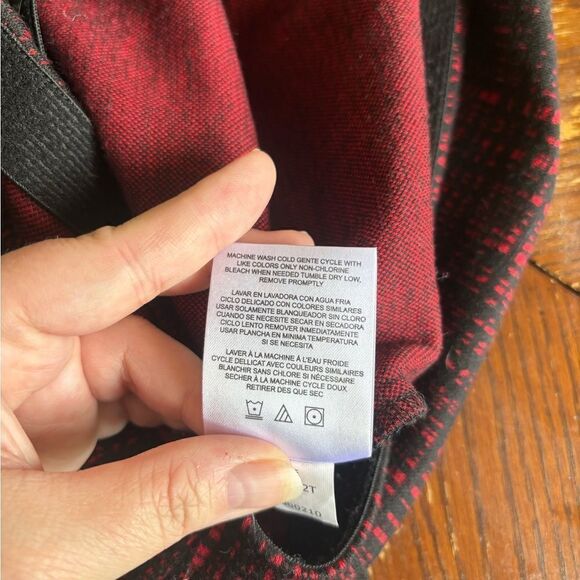 Ellen Tracy red and black elastic waist skirt XL - Picture 2 of 6